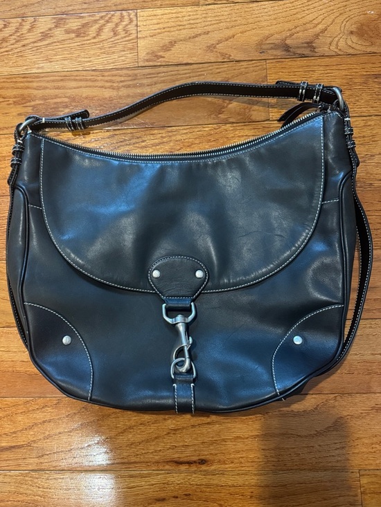 Lauren Ralph Lauren Handbags - LAUREN Ralph Lauren Black Leather Hobo Shoulder Bag